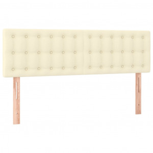 Cabeceros 2 unidades cuero sintético color crema 72x5x78/88 cm H