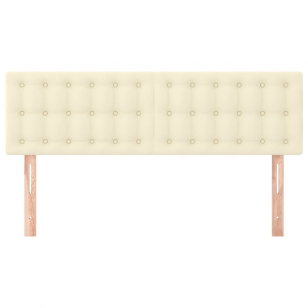 Cabeceiras 2 unidades couro sintético creme 72x5x78/88 cm M 3