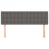 Cabeceira de cama 2 pcs couro artificial 72x5x78/88 cm cinzento 3