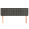 Cabeceira de cama 2 pcs veludo 72x5x78/88 cm cinzento-escuro 3