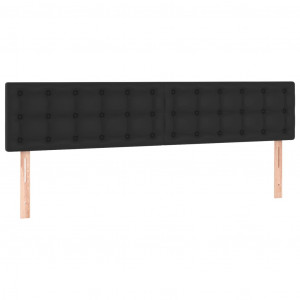 Cabeceira de cama 2 pcs couro artificial 90x5x78/88 cm preto H