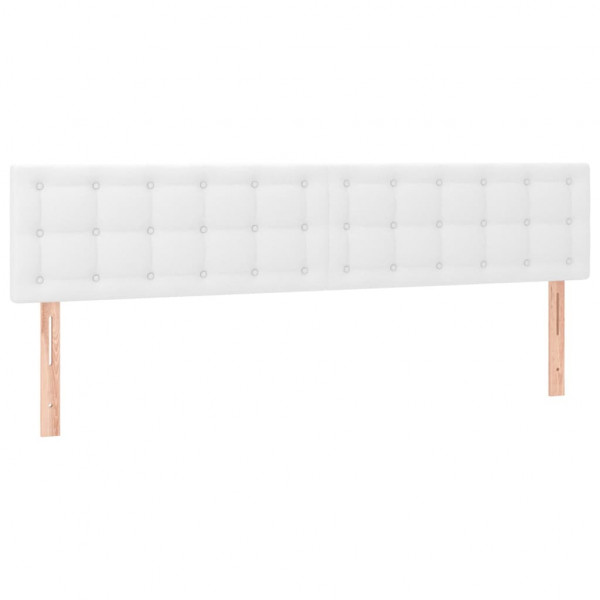 Cabeceros 2 unidades de cuero sintético blanco 100x5x78/88 cm M 2