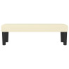 Banco de couro sintético creme 100x30x30 cm 3