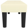 Banco de couro sintético creme 100x30x30 cm 4