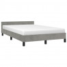 Estrutura de cama sem colchão 120x200 cm veludo cinzento-claro 3