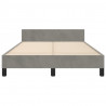 Estructura de cama con cabecero terciopelo gris claro 120x200cm 5