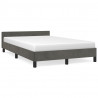 Estrutura de cama sem colchão 120x200 cm veludo cinzento-escuro 2