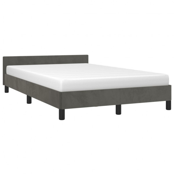 Estrutura de cama sem colchão 120x200 cm veludo cinzento-escuro M 3