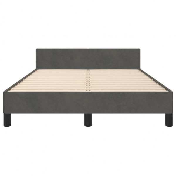 Estrutura de cama sem colchão 120x200 cm veludo cinzento-escuro M 5