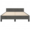 Estrutura de cama sem colchão 120x200 cm veludo cinzento-escuro 5