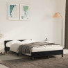 Estructura de cama con cabecero de terciopelo negro 120x200 cm 1