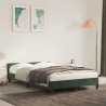 Estructura cama con cabecero terciopelo verde oscuro 120x200 cm 1