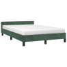 Estructura cama con cabecero terciopelo verde oscuro 120x200 cm 3