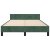 Estructura cama con cabecero terciopelo verde oscuro 120x200 cm 5