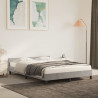 Estrutura de cama sem colchão 140x190 cm veludo cinzento-claro 1