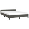 Estructura cama con cabecero terciopelo gris oscuro 140x190 cm 3