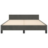 Estructura cama con cabecero terciopelo gris oscuro 140x190 cm 5