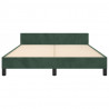 Estructura cama con cabecero terciopelo verde oscuro 140x190 cm 5