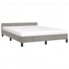 Estructura de cama con cabecero terciopelo gris claro 140x190cm 3