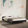 Estrutura de cama sem colchão 140x200 cm veludo preto 1