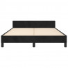 Estructura de cama con cabecero de terciopelo negro 140x200 cm 5