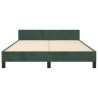 Estructura cama con cabecero terciopelo verde oscuro 140x200 cm 5