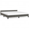 Estrutura de cama sem colchão 160x200 cm veludo cinzento-escuro 2