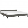 Estrutura de cama sem colchão 160x200 cm veludo cinzento-escuro 3