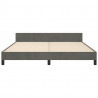 Estructura cama con cabecero terciopelo gris oscuro 160x200 cm 5