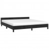 Estructura de cama con cabecero de terciopelo negro 160x200 cm 3