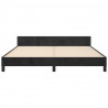 Estrutura de cama sem colchão 160x200 cm veludo preto 5