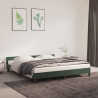 Estrutura de cama sem colchão 160x200 cm veludo verde-escuro 1