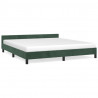 Estructura cama con cabecero terciopelo verde oscuro 160x200 cm 2