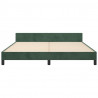 Estructura cama con cabecero terciopelo verde oscuro 160x200 cm 5
