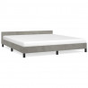 Estrutura de cama sem colchão 180x200 cm veludo cinzento-claro 2