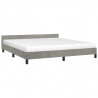 Estructura de cama con cabecero terciopelo gris claro 180x200cm 3