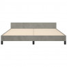 Estrutura de cama sem colchão 180x200 cm veludo cinzento-claro 5