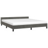 Estructura cama con cabecero terciopelo gris oscuro 180x200 cm 3