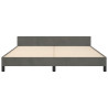 Estructura cama con cabecero terciopelo gris oscuro 180x200 cm 5
