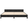 Estructura de cama con cabecero de terciopelo negro 180x200 cm 5