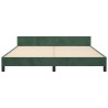 Estructura cama con cabecero terciopelo verde oscuro 180x200 cm 5