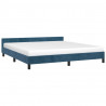Estructura cama con cabecero terciopelo azul oscuro 180x200 cm 3