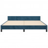 Estructura cama con cabecero terciopelo azul oscuro 180x200 cm 5