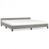 Estructura de cama con cabecero terciopelo gris claro 200x200cm 2