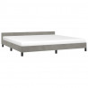 Estrutura de cama sem colchão 200x200 cm veludo cinzento-claro 3