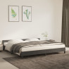 Estructura cama con cabecero terciopelo gris oscuro 200x200 cm 1