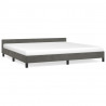 Estrutura de cama sem colchão 200x200 cm veludo cinzento-escuro 2