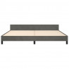 Estructura cama con cabecero terciopelo gris oscuro 200x200 cm 5