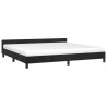 Estrutura de cama sem colchão 200x200 cm veludo preto 3