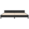 Estrutura de cama sem colchão 200x200 cm veludo preto 5